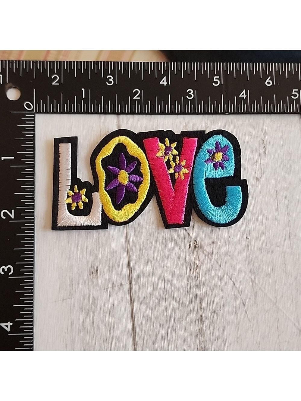 LOVE Iron On Patch#3 Embroidered - Picture 2 of 3